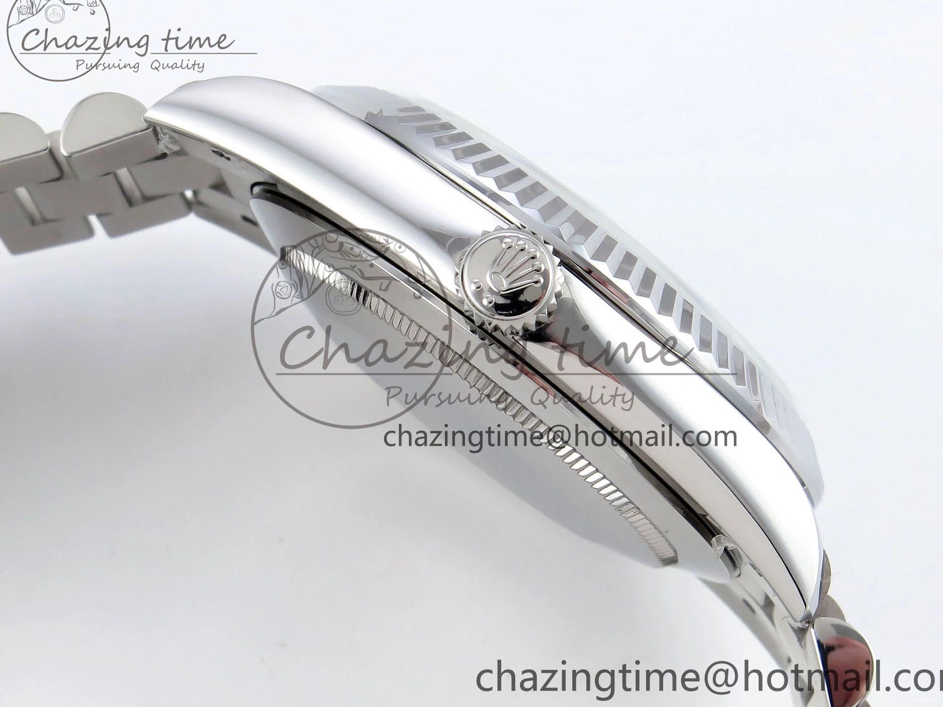 Stick Steel SS 40 Dial (Gain V3 Light JDF Weight) President Green DayDate on VR3255 904L Bracelet 0401